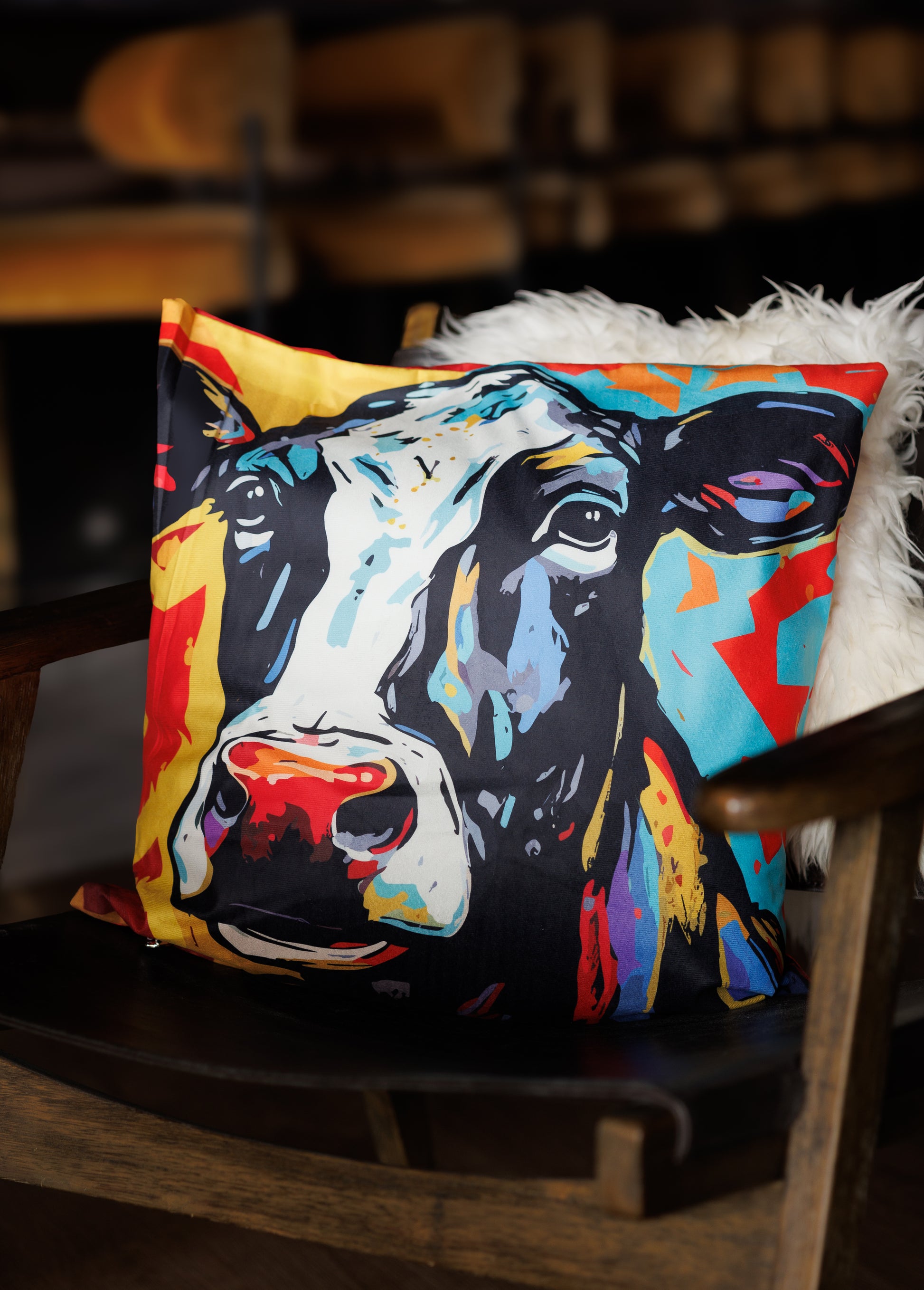 Chicago Fire Cow Pillow
