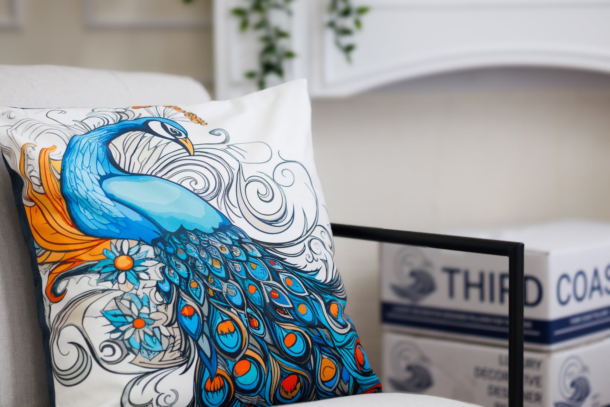 Peacock Pillow by Third Coast Pillows